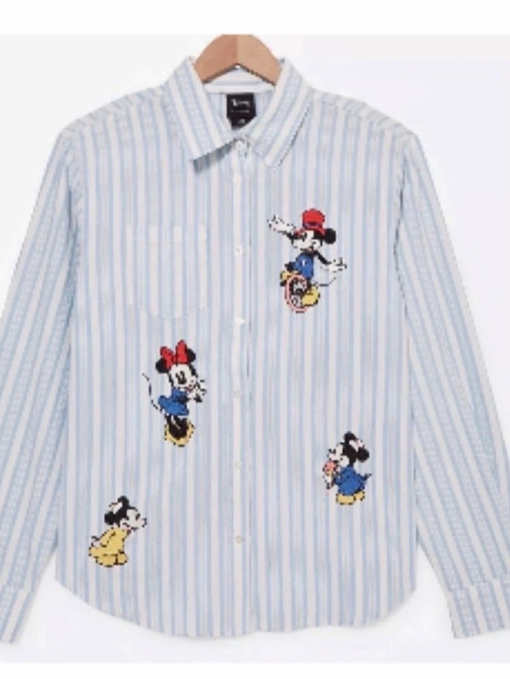 Disney boxlunch Mickey Mouse and Friends Woven Striped Shirt